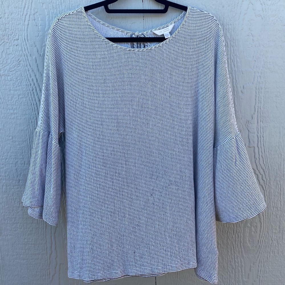 Black and White Striped Blouse
